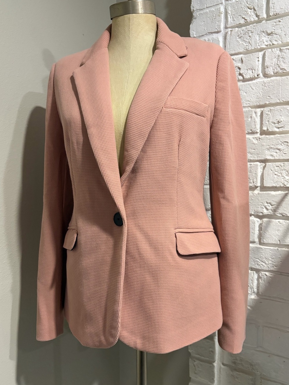Philosophy Pink Single-Button Textured Blazer - Picture 1 of 4